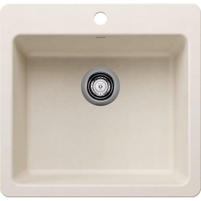 Blanco 443227 21 in. Liven Silgranti Single Bowl Dual Mount Kitchen Sink - Anthracite