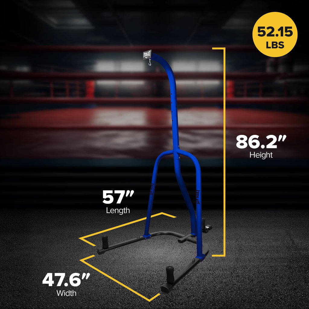 Everlast Single Station Heavy-Duty Punching Bag Stand, Powder-Coated Steel, 100 lb Capacity, Black