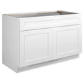 Design House Brookings Solid Wood Ready to Assemble Shaker Sink Base Kitchen Cabinet (48 x 34.5 x 24), White