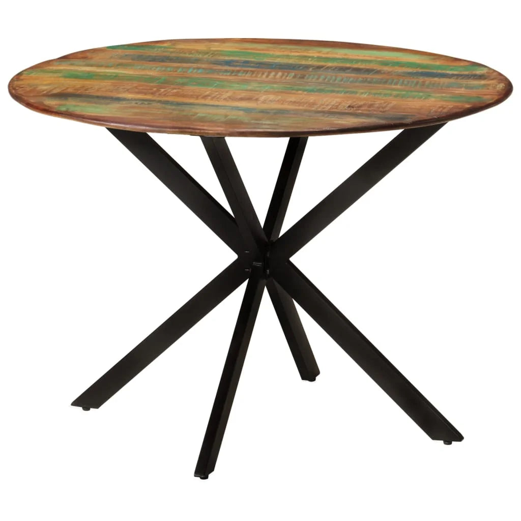 vidaXL Dining Table 43.3"x30.7" Solid Wood Reclaimed and Steel