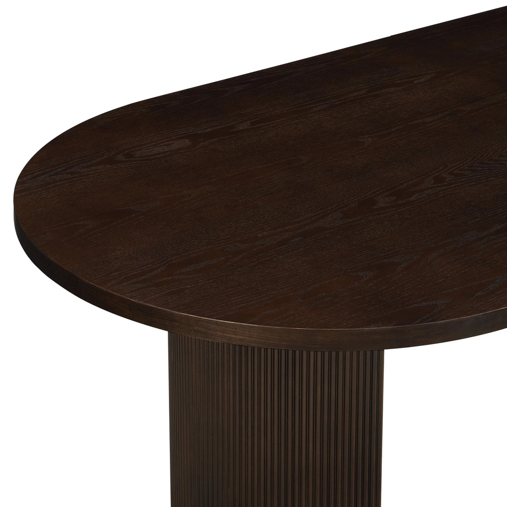 Christopher Knight Home Minimalist 88 Oval Dining Table for 4-6, Espresso