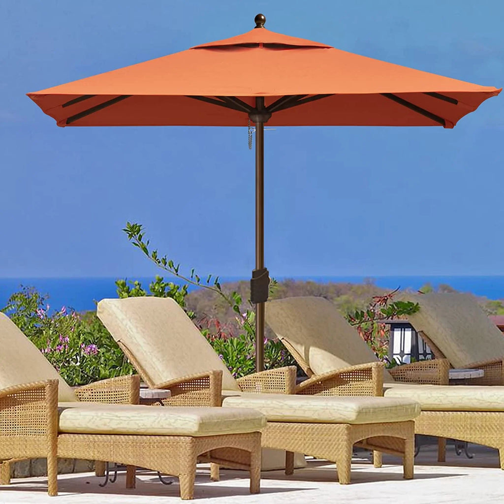 EliteShade Sunumbrella 6x6Ft Square Market Umbrella with Ventilation