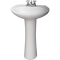 Decor Plumbing Doncaster 18" Pedestal Lavatory Sink, White