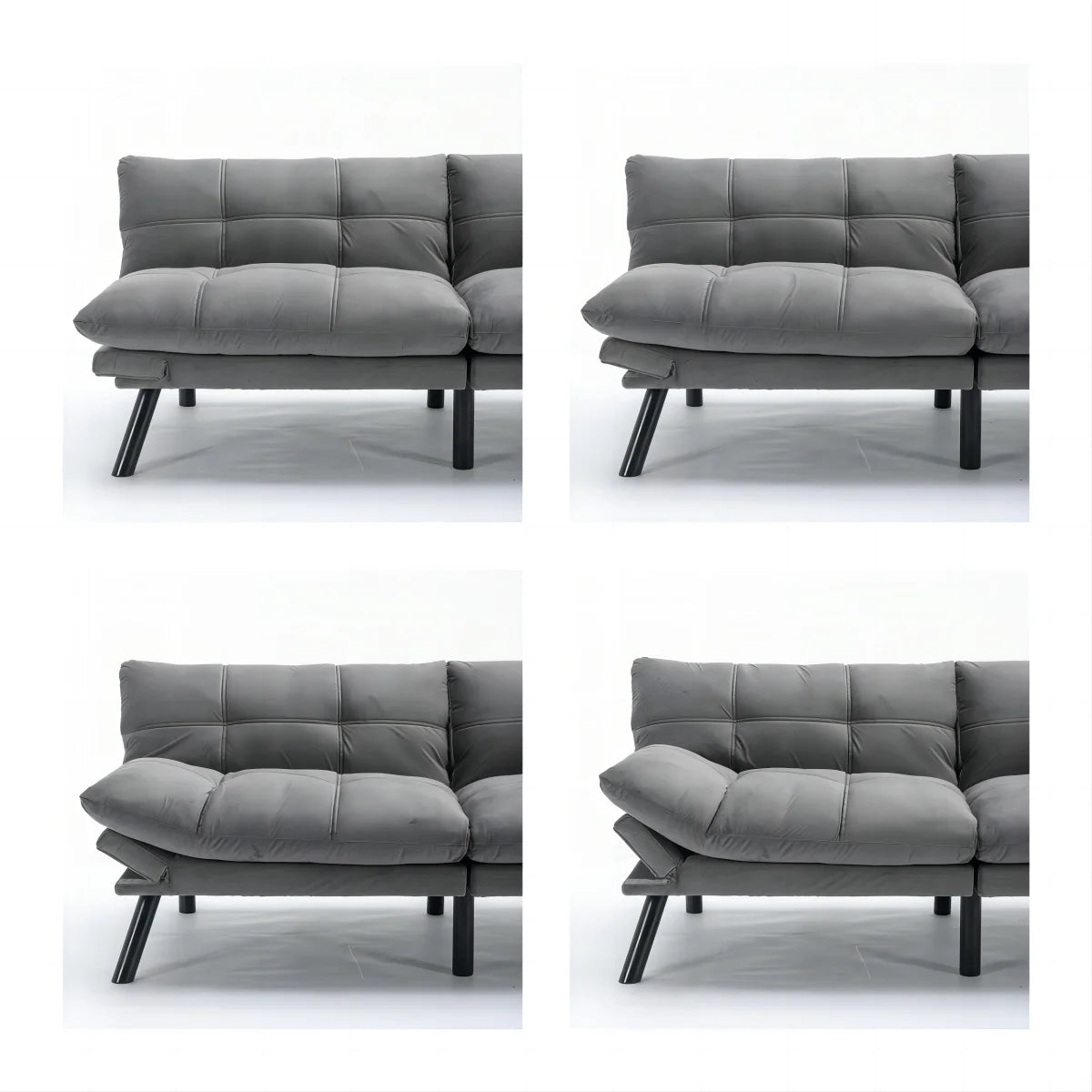 PAPROOS Convertible Sofa Bed, Folding Futon Sofa Bed, Upholstered Sofa Bed Couch, Loveseat Sleeper Sofa for Small Space, Apartment, Living Room, Cream