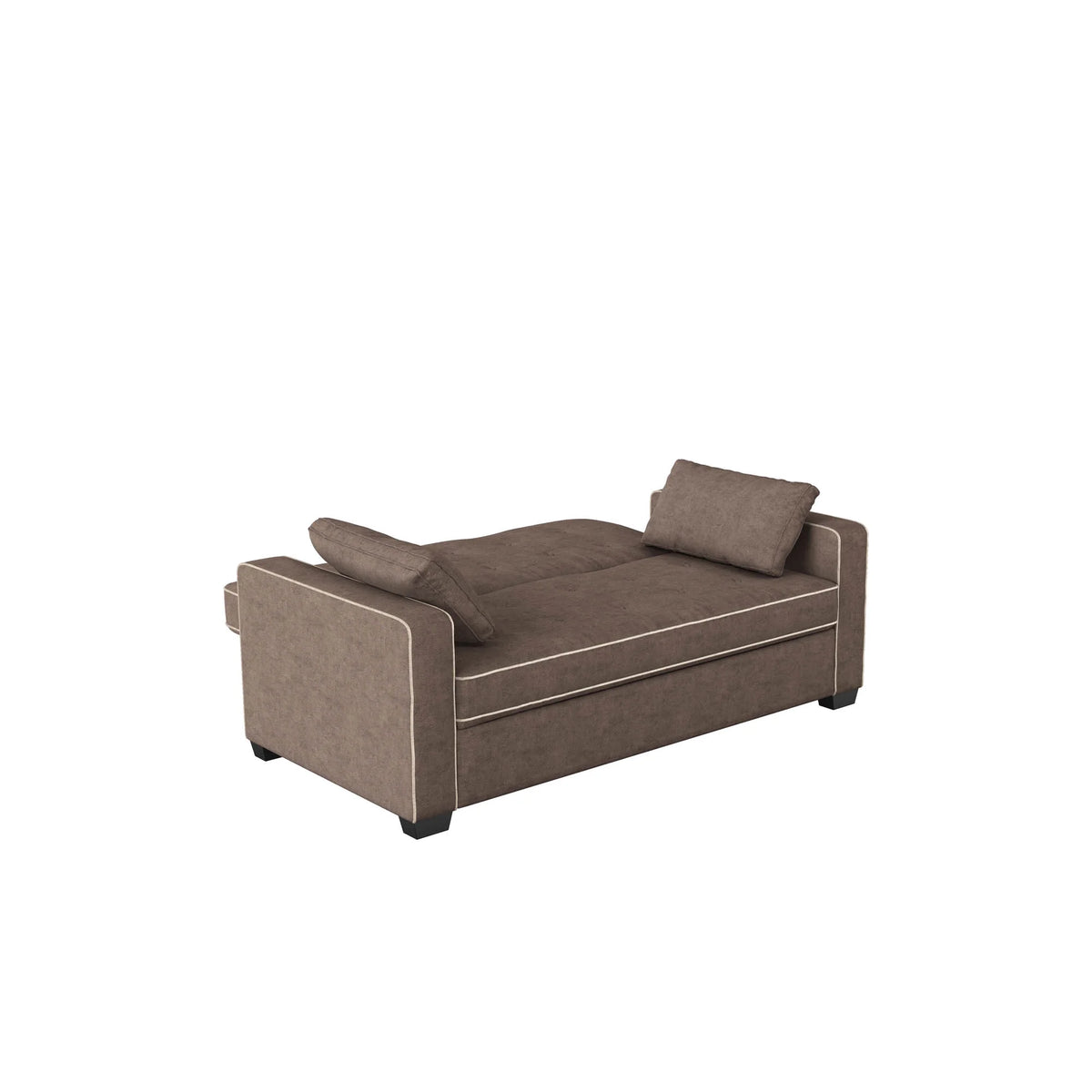 Serta Dream Convertibles Monroe Modern Polyester Convertible Queen Sofa Bed with Pillows Grey
