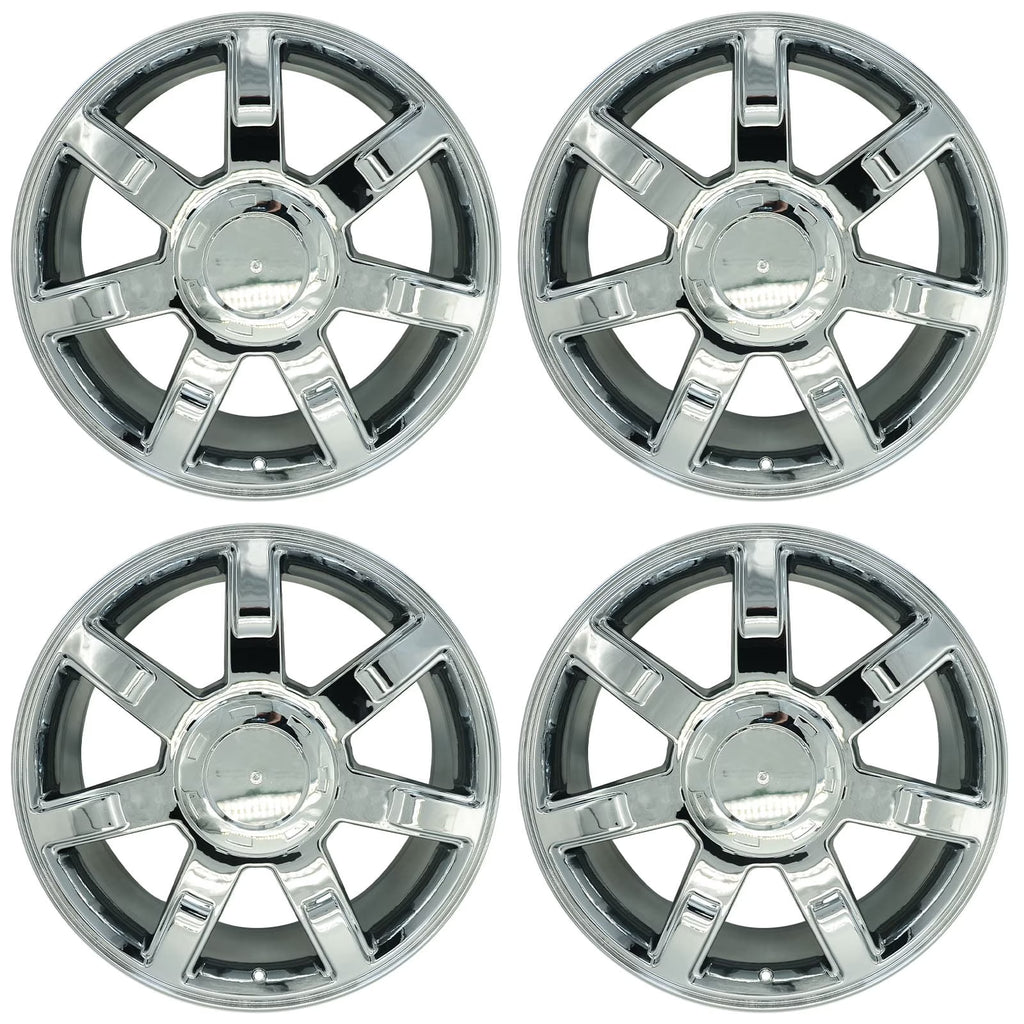 Set of 4 New 22" 22x9 Chrome Alloy Wheels for 2007-2014 Cadillac Escalade ESV EXT OEM Design Replacement Rim