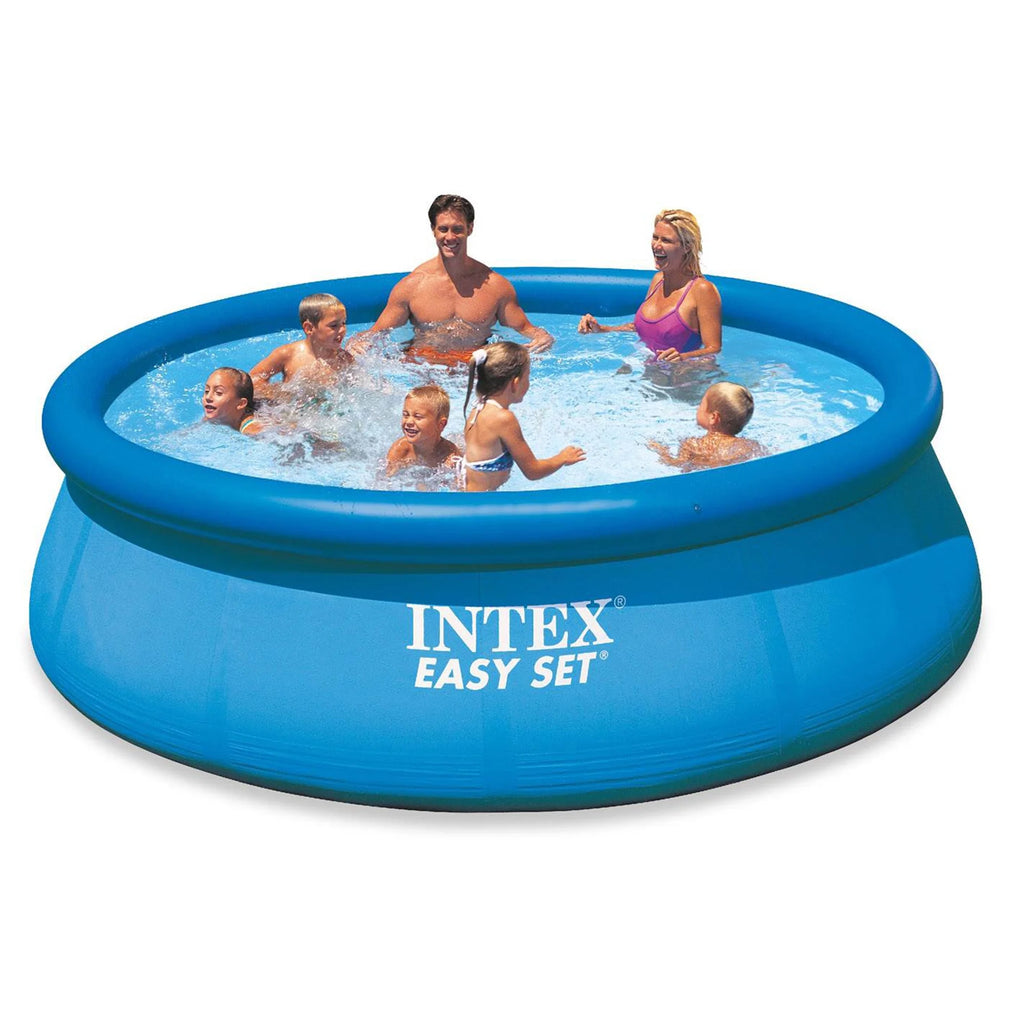Open Box Intex Easy Set Inflatable Pool, Filter & Pump and Easy Set Pool Cover