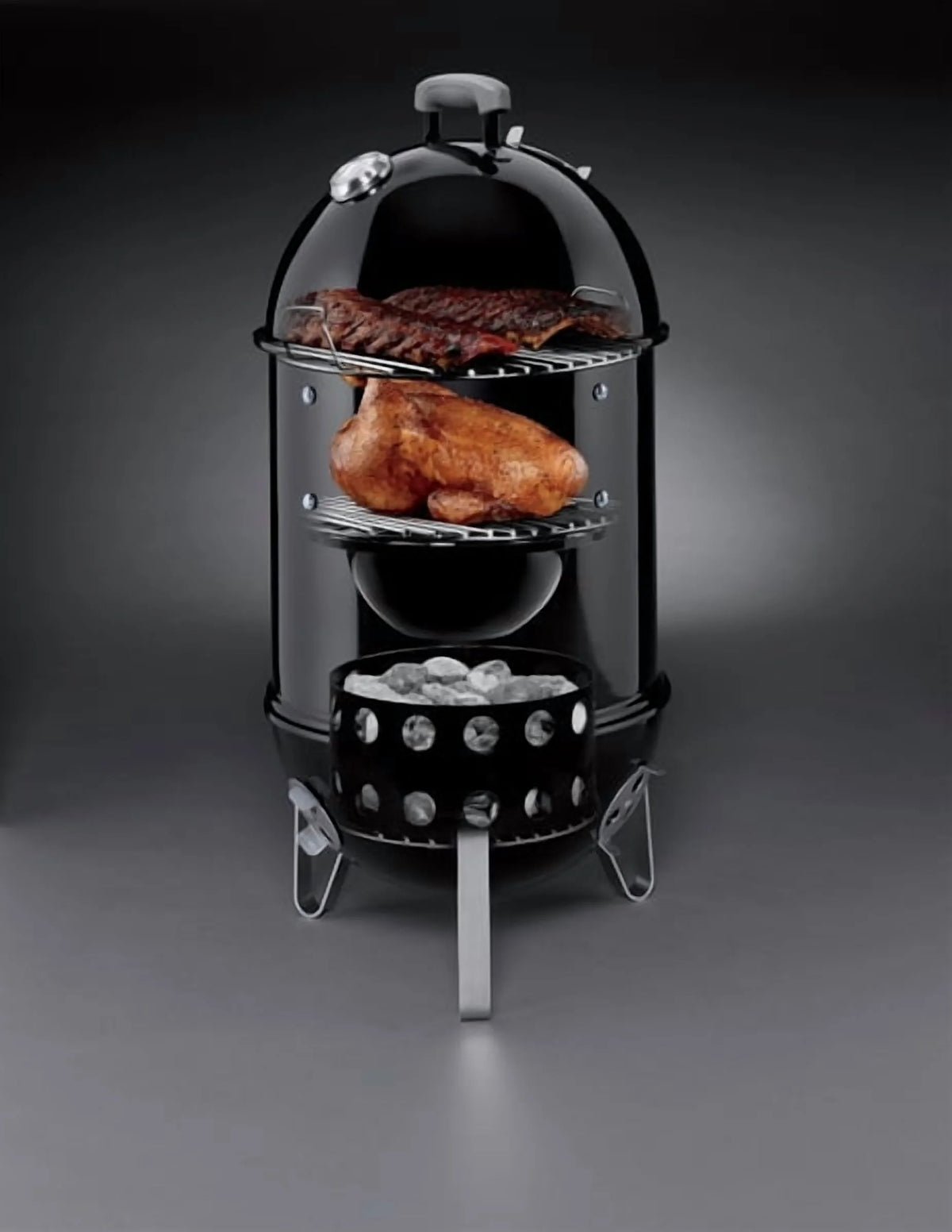 Weber Smokey Mountain Cooker Charcoal Smoker with 14-Inch