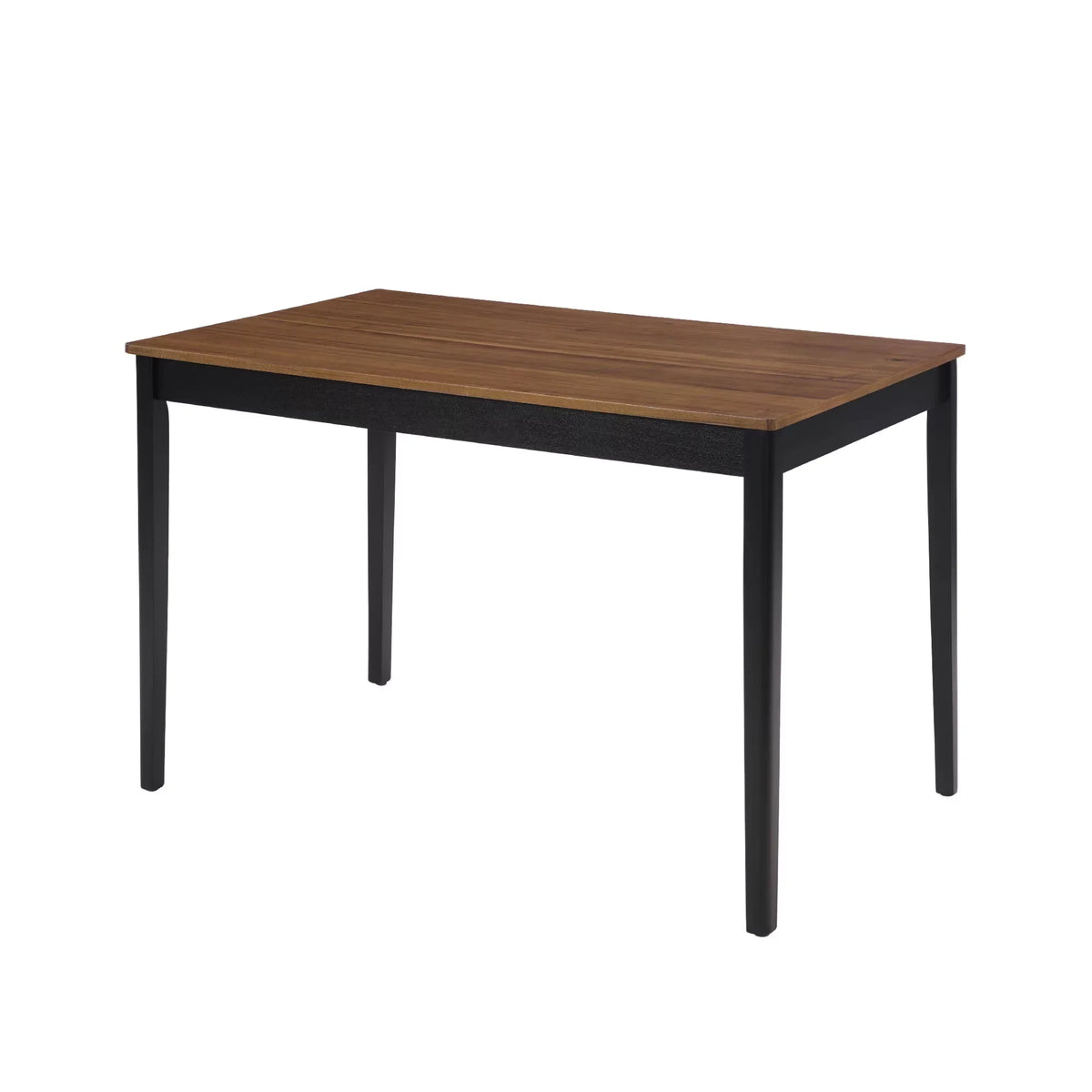 Seizeen Solid Wood Kitchen Table and Chairs, Dining Room Table Set for 4 with Gray Upholstered Chairs, Wood Grain Table Heavy-Duty Frame, Rustic Minimalist Style Breakfast Nook Set