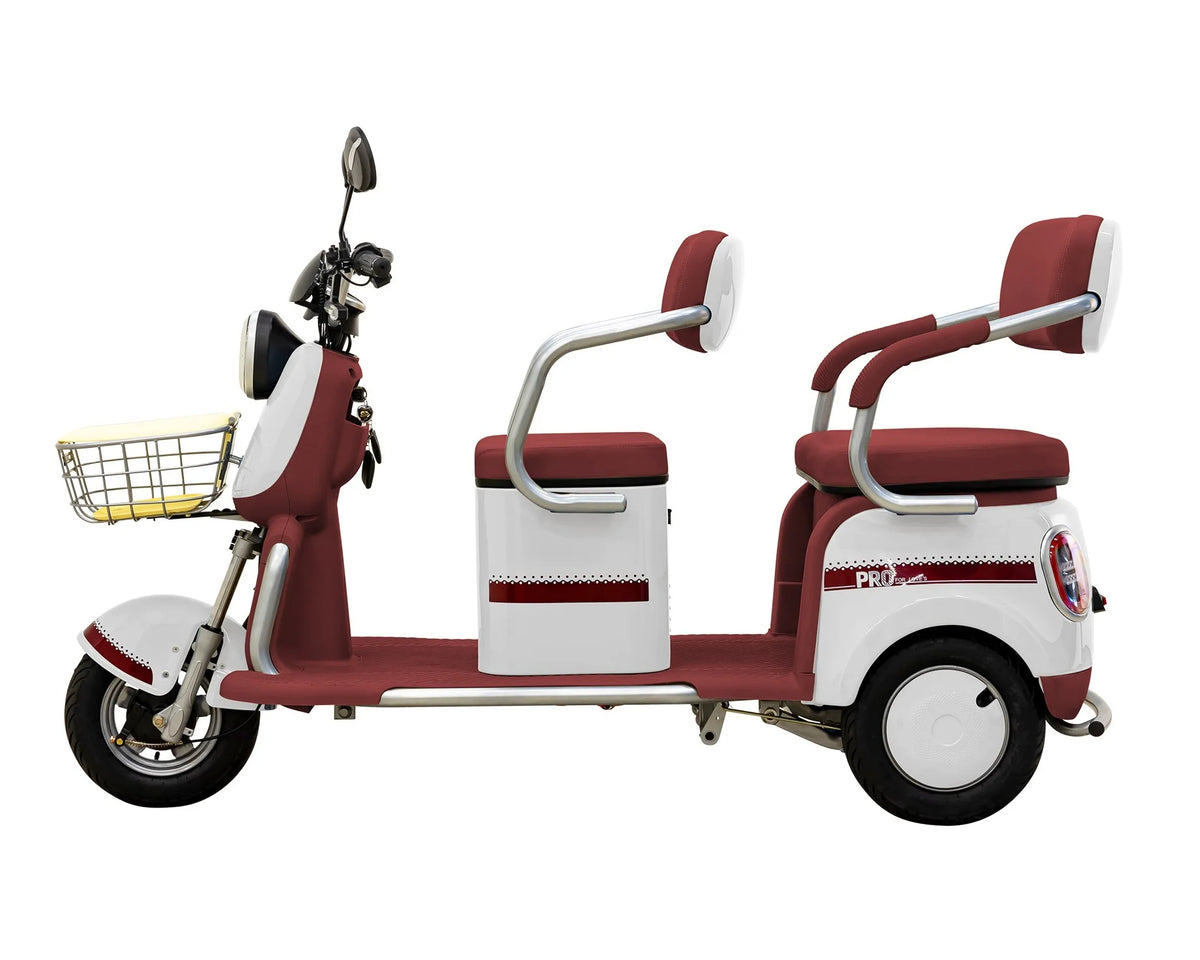 Massimo MGC E-Trike 3-Wheel Electric Cart 17 MPH, 2-Seater Adult Scooter Blue