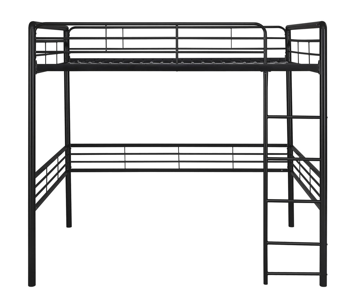 DHP Tommy Full Metal Loft Bed, Black