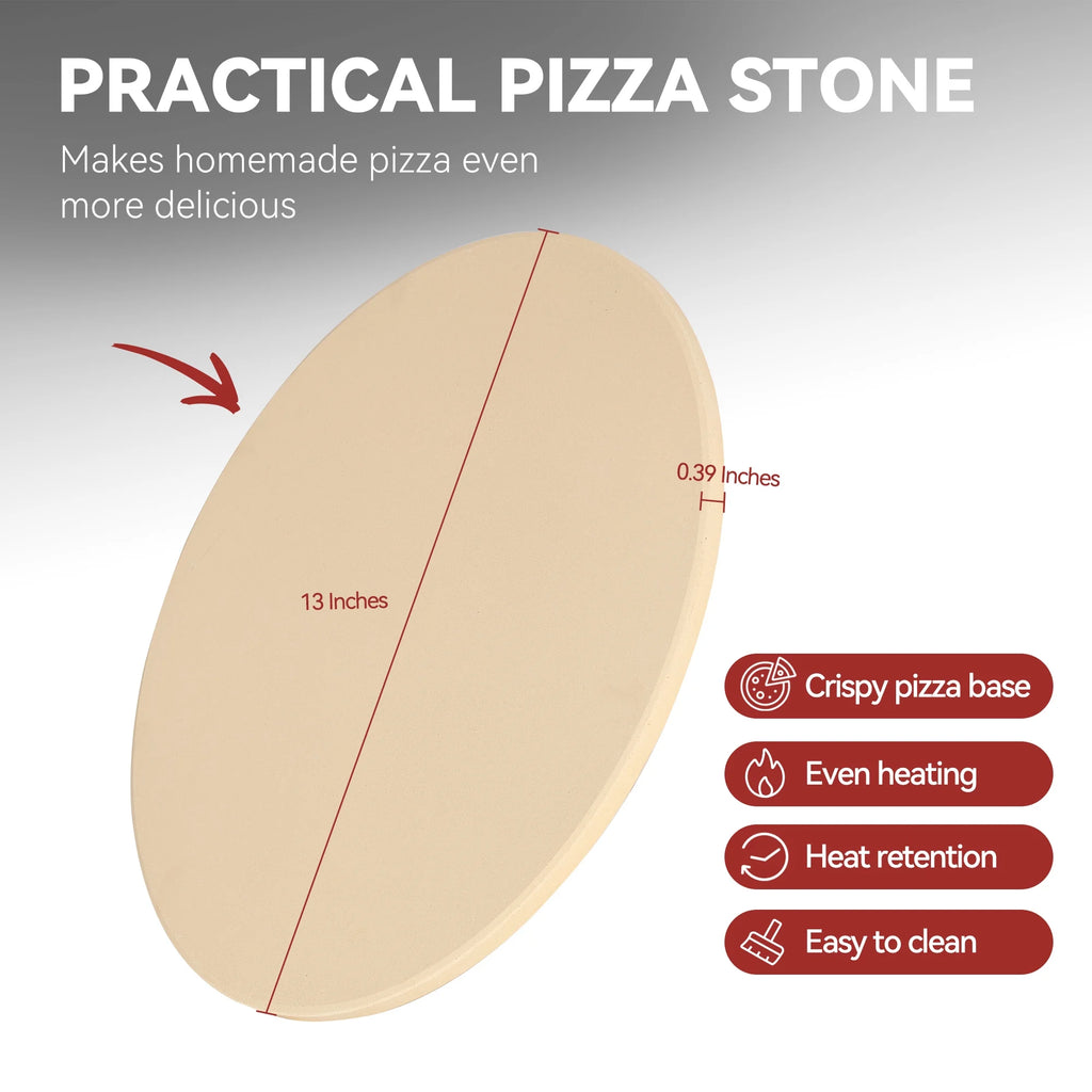 Royal Gourmet GP1301 Portable Gas Pizza Oven with 13-inch Pizza Stone,with Collapsible Legs for Backyard, Outdoor, Handmade Pizza, Black