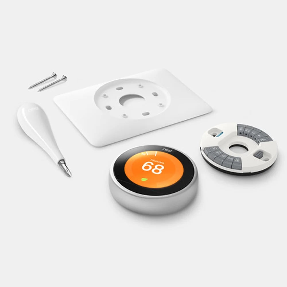 Nest Learning Thermostat - 3rd Generation - Stainless Steel with Nest Temperature Sensor