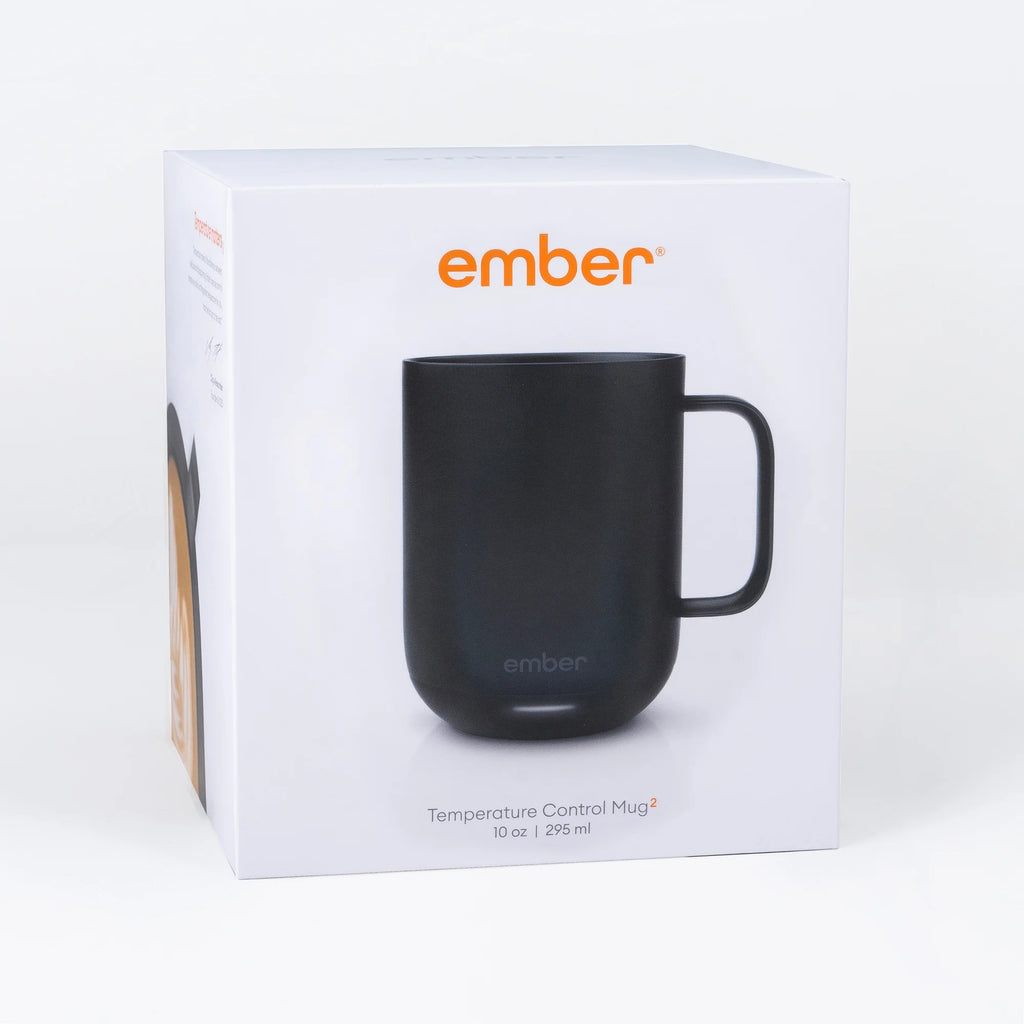 Ember Temperature Control Smart Mug 2, 10 oz, Gold, up to 1.5-hr Battery Life - App Controlled Heated Coffee/Tea Mug - Improved Design