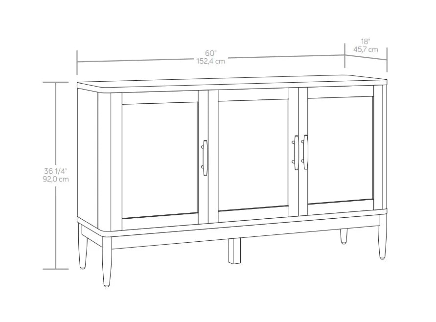 Better Homes & Gardens Springwood Caning Sideboard, Light Honey Finish