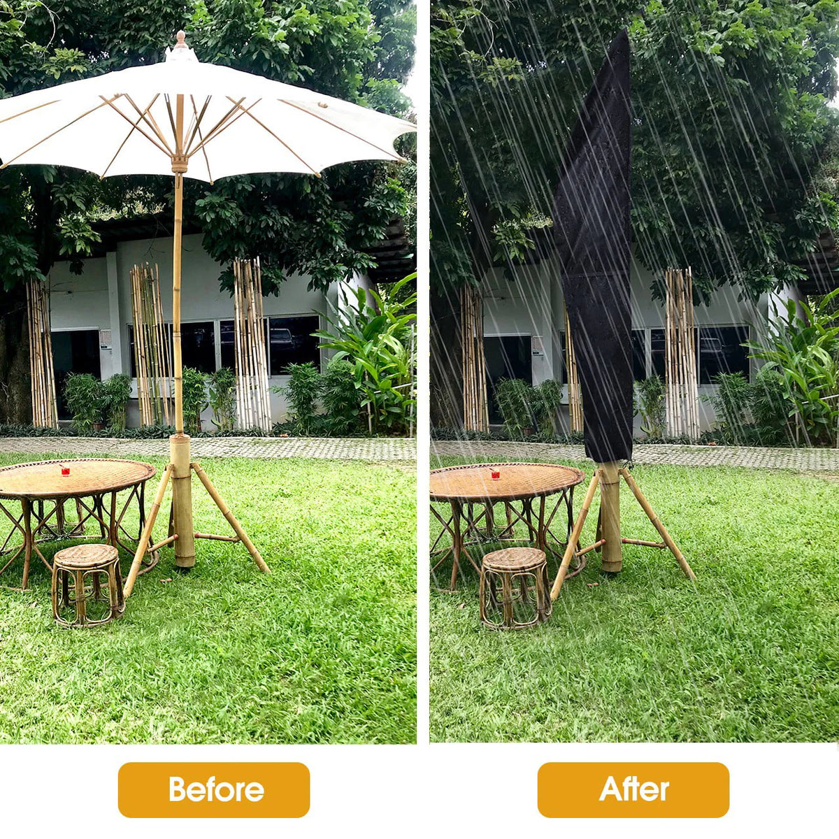 Homitt Patio Umbrella Cover, Cantilever Outdoor Umbrellas Cover, for 7ft to 11ft Offset Market Durable Umbrella Cover, Parasol Waterproof Umbrellas Cover with Zipper