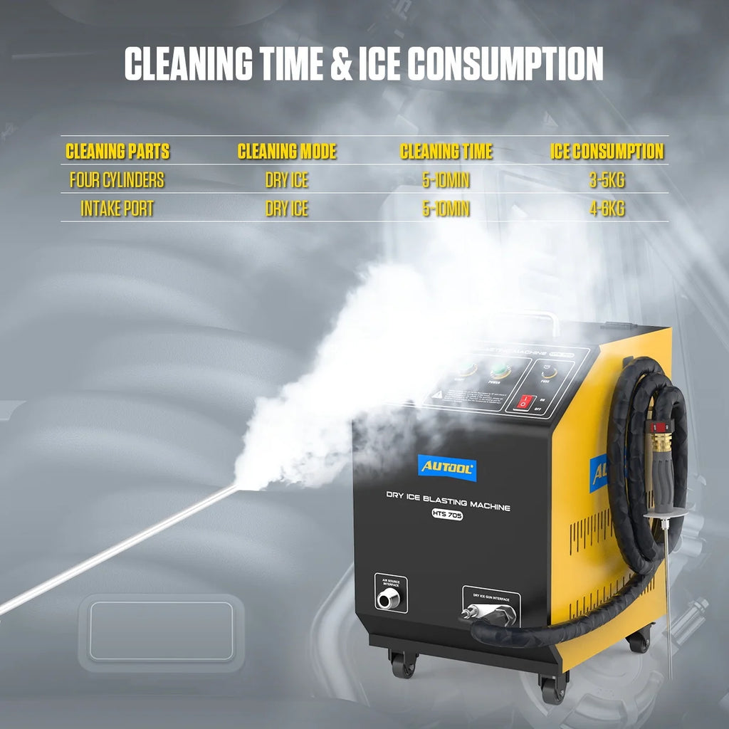 AUTOOL HTS558 Walnut Sand Carbon Deposition Clean Machine Walnut Shell Media Powder Sandblasting Machine Automotive Engine Intake Pipe Valve De-Carbon Cleaning Machine for Rust Grime Paint Removing