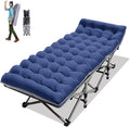 Slsy Folding Camping Cot for Adults, Folding Cot Bed for Sleeping with 2 Sided Mattress & Carry Bag, Tent Cot, Supports 880 lbs