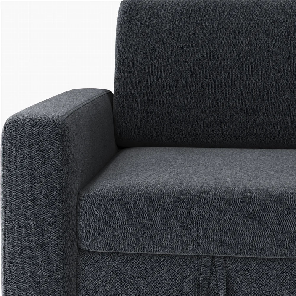 Alden Design Reversible Sectional Sofa with USB & Type-C Ports for Livingroom, Light Gray