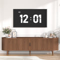 Planntonneo Mid-Century Modern Fluted TV Stand Wooden Media Console Entertainment Center for Living Room, Walnut Color