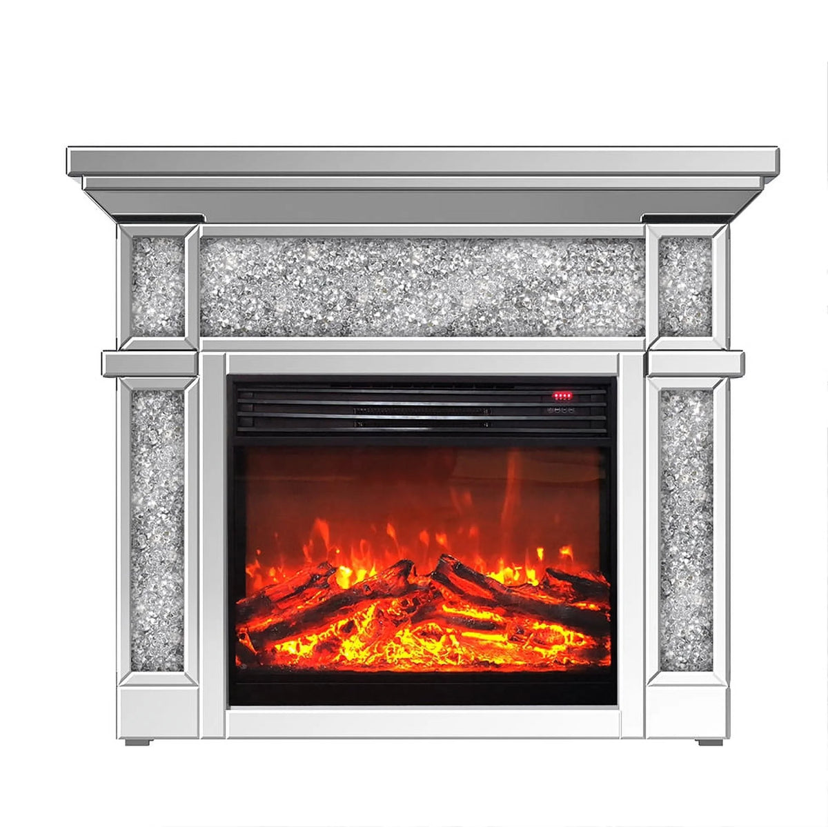 ENENE Mirrored Electric Fireplace 47 x 40 1500W Indoor Fireplace