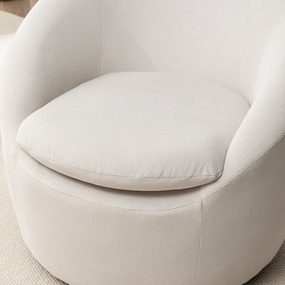 Roundhill Furniture Winnie Modern Barrel Chair, 360 Swivel