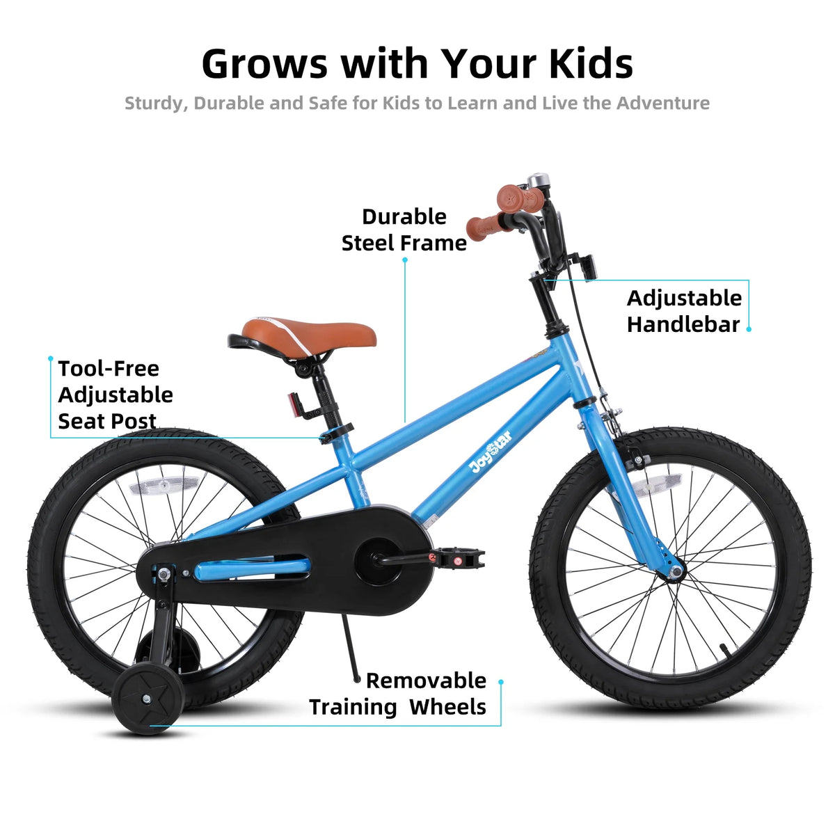 JOYSTAR Kids Bike for Ages 2-12 Years Old Boys Girls, 12-20 Inch BMX Style Kid's Bikes with Training Wheels, Children Bicycle for Kids and Toddler, Multiple Colors