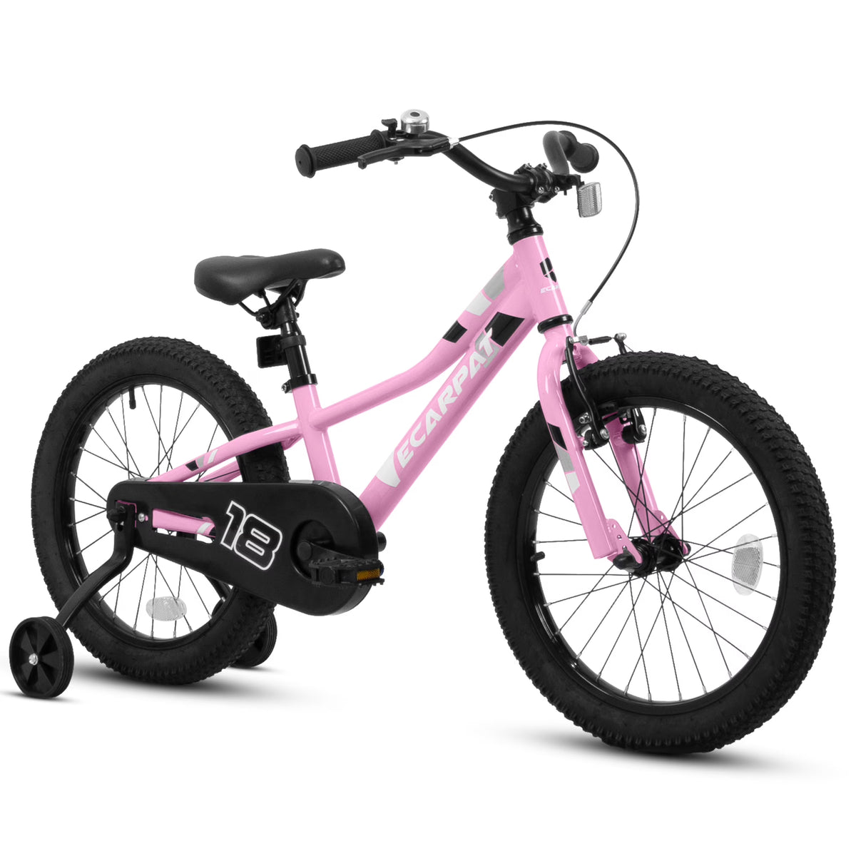 iRerts Kids Bike with Training Wheels, 18 Inch Boys Girls Bike for Kids Ages 4-9 Years Old, Children Bicycle with Front V Brake, Rear Holding Brake, Red