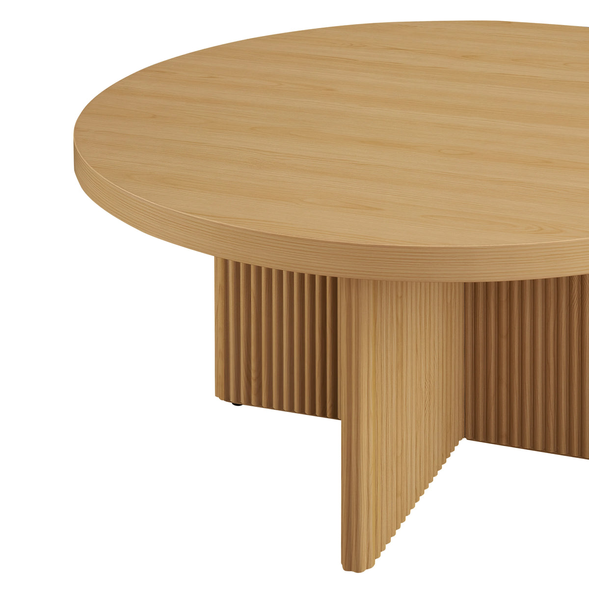 Better Homes & Gardens Lillian Fluted Coffee Table, Natural Pine Finish