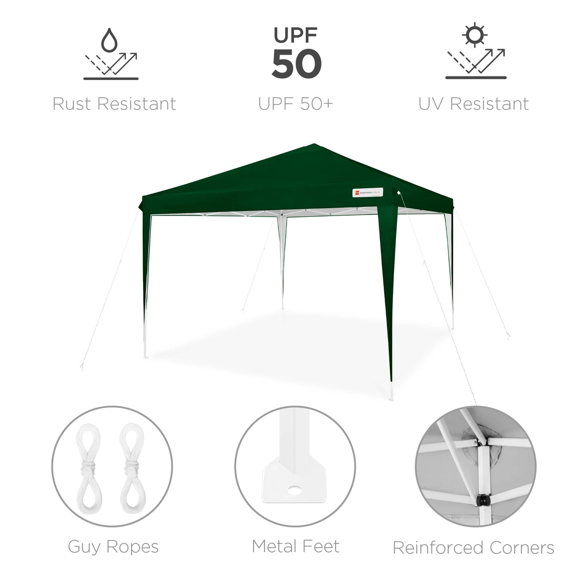 Best Choice Products 10x10ft Pop Up Canopy Outdoor Portable Adjustable Instant Gazebo Tent w/ Carrying Bag - White
