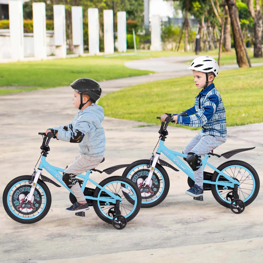 Costway 16" Kid’s Bike for 4-7 with Height-Adjustable Handlebar & Saddle Handbrake Blue
