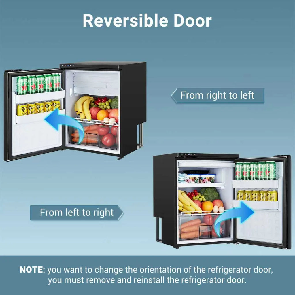 BODEGACOOLER 12 Volt Refrigerator, RV Refrigerator APP Control, 65L(2.3cu.ft.) RV Fridge Freezer, Car Refrigerator with Lock, (4-46) Travel Compressor Cooler 12/24V DC for Truck, RV, Camping