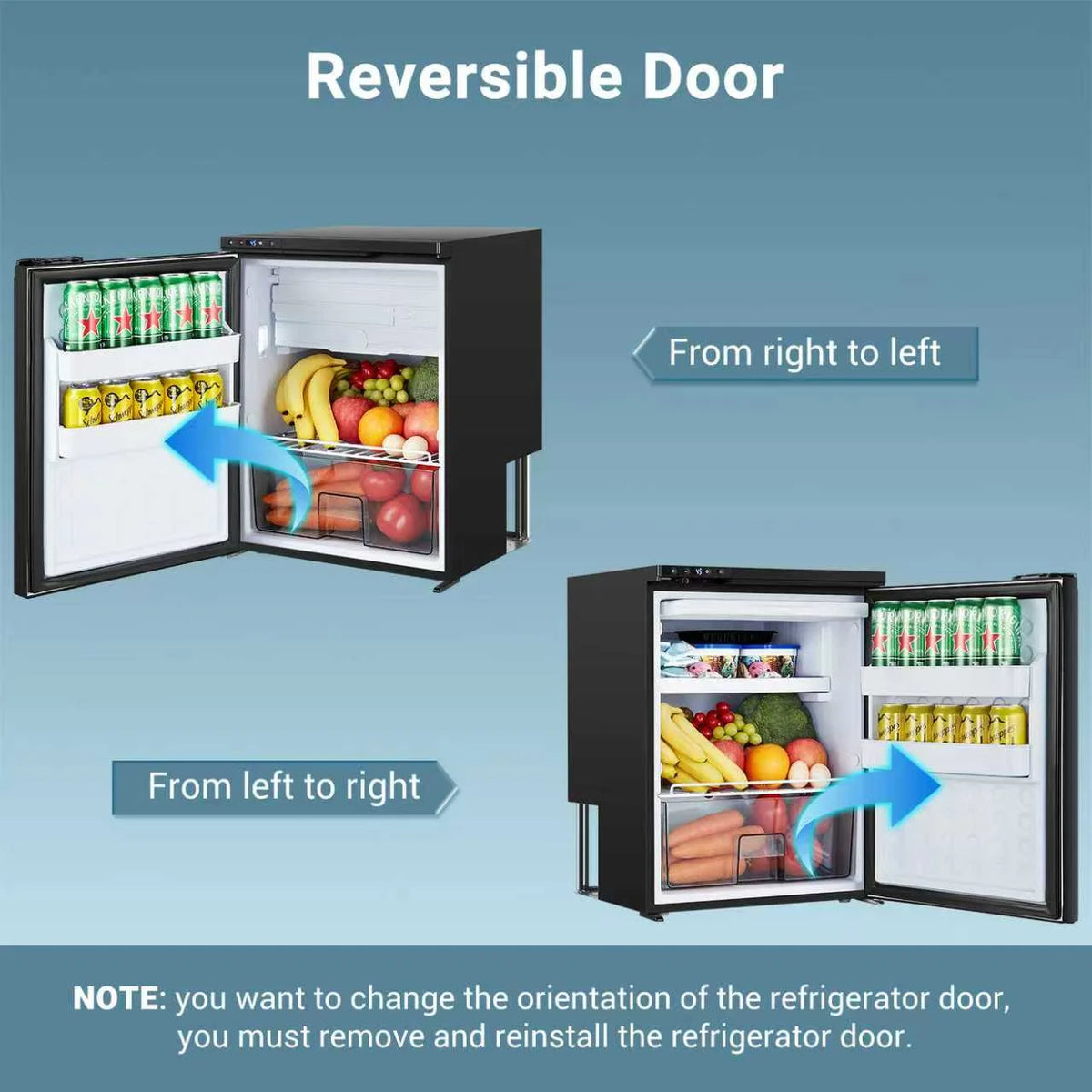 BODEGACOOLER 12 Volt Refrigerator, RV Refrigerator APP Control, 65L(2.3cu.ft.) RV Fridge Freezer, Car Refrigerator with Lock, (4-46) Travel Compressor Cooler 12/24V DC for Truck, RV, Camping