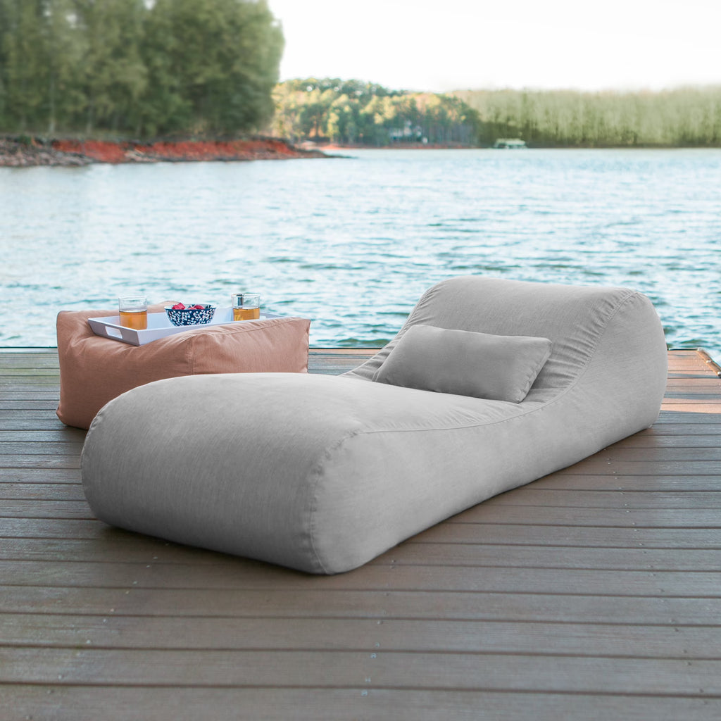Jaxx Bean Bags Jaxx Arlo Outdoor Bean Bag Lounge with Pillow Granite