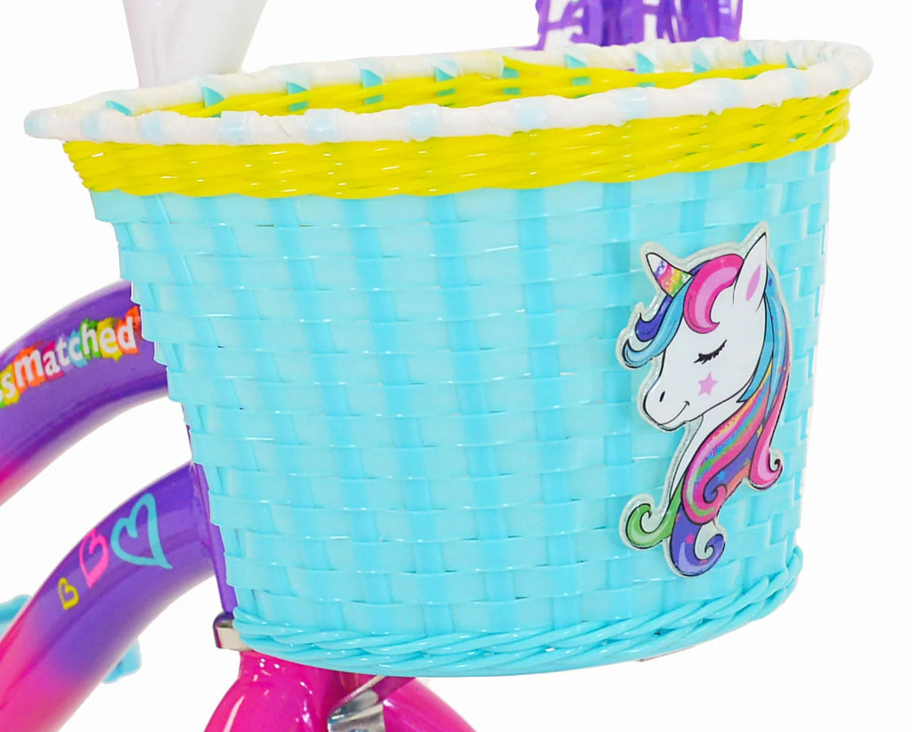 LittleMissMatched 12 in.  Girl's Let You Be You Unicorn, Child's Bicycle, Pink and Purple