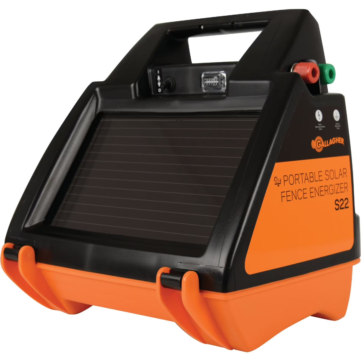 Gallagher S20 6 volt Solar Fence Energizer 12 mi. Black/Orange