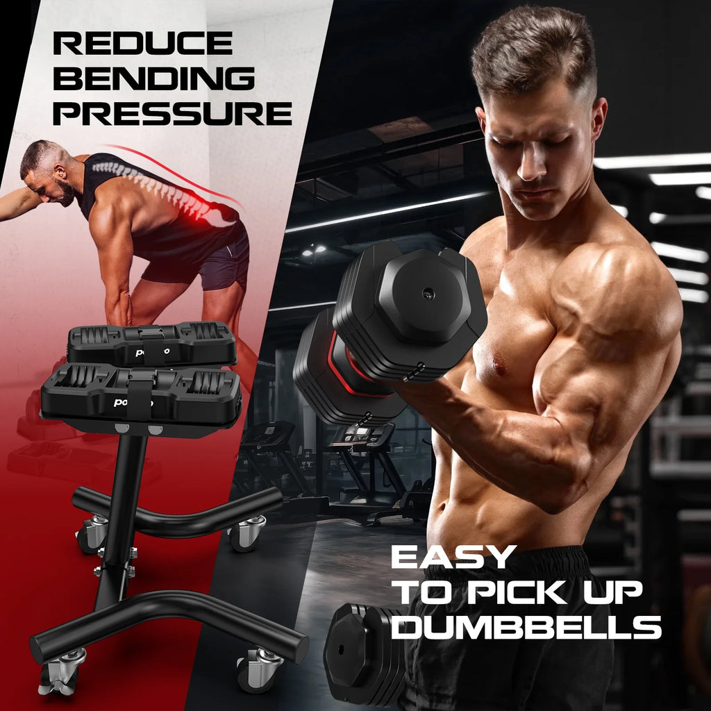 (1 Pair) LNOW 50lbs Quick Select Adjustable Dumbbells for Home Gym 5 in 1 Free Weights 5/10/15/20/25lb/50lb Dumbbell with Anti-Slip Handle, Suitable for Home Gym Exercise Equipment