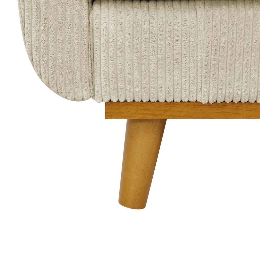 Aukfa 68" Small Sofa Couch Comfy Mid Century Modern Loveseat Sofa for Living Room Bedroom, Cream
