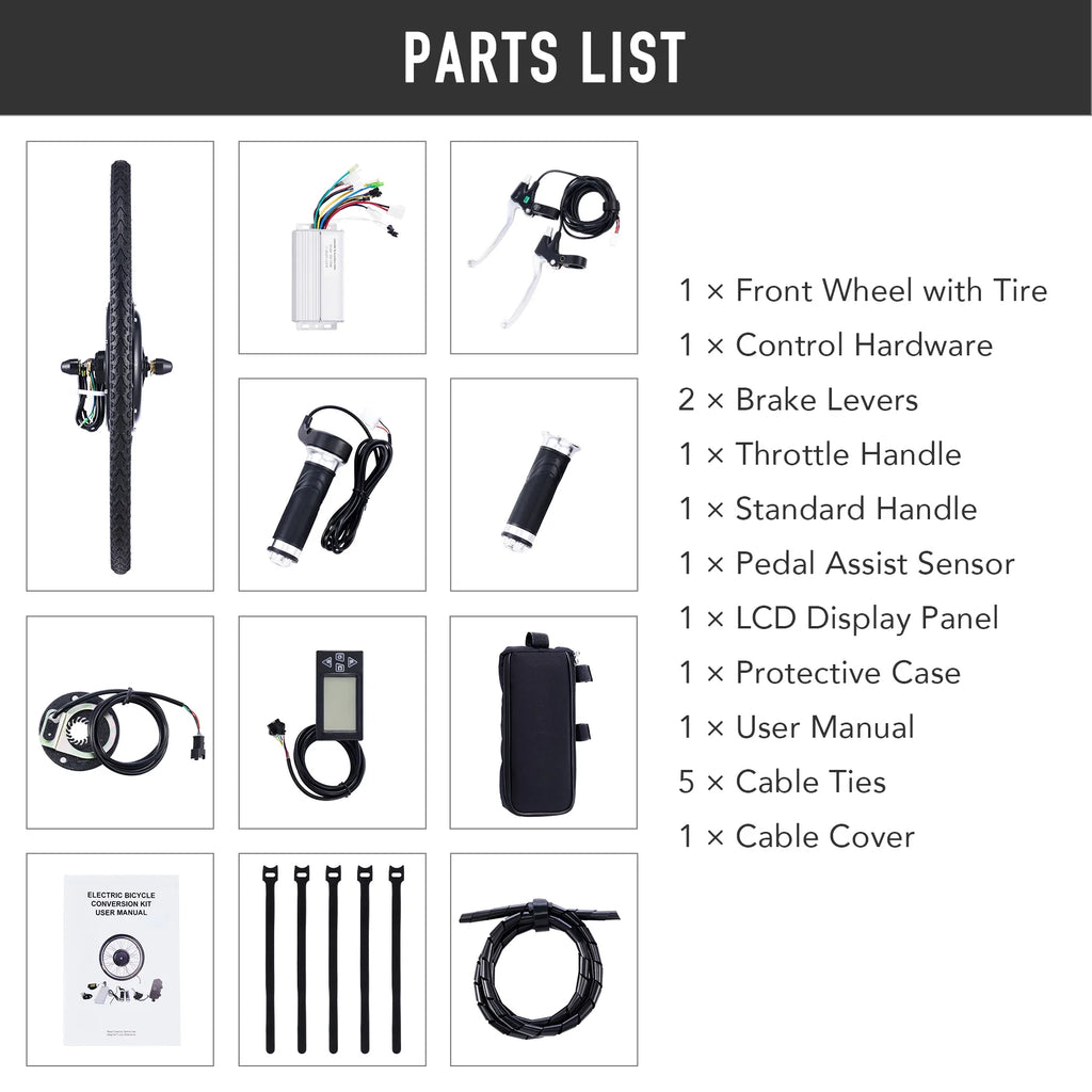 Viribus Electric Bike Conversion Kit 26" Rear Wheel 1000W Hub Motor LCD eBike DIY Set