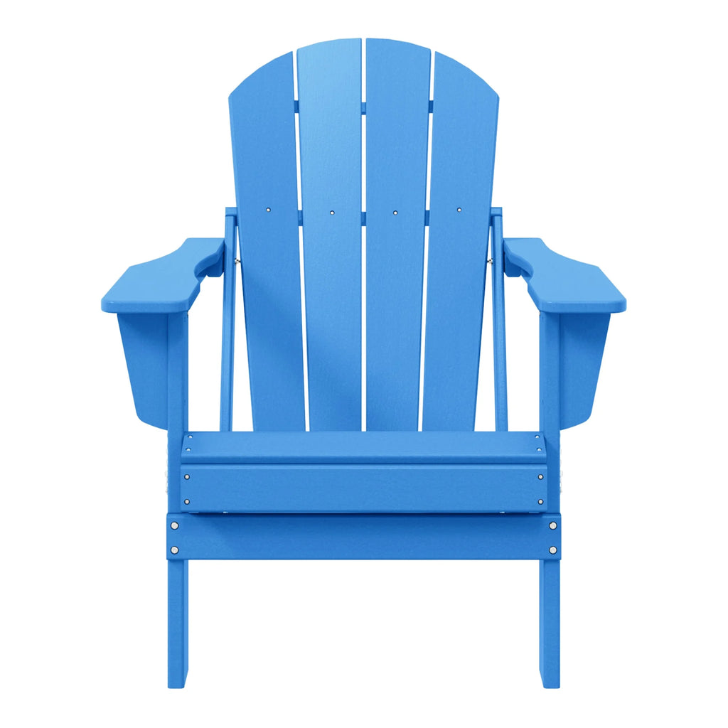 Westintrends Outdoor Folding HDPE Adirondack Chair, Patio Seat, Weather Resistant, Dark Brown