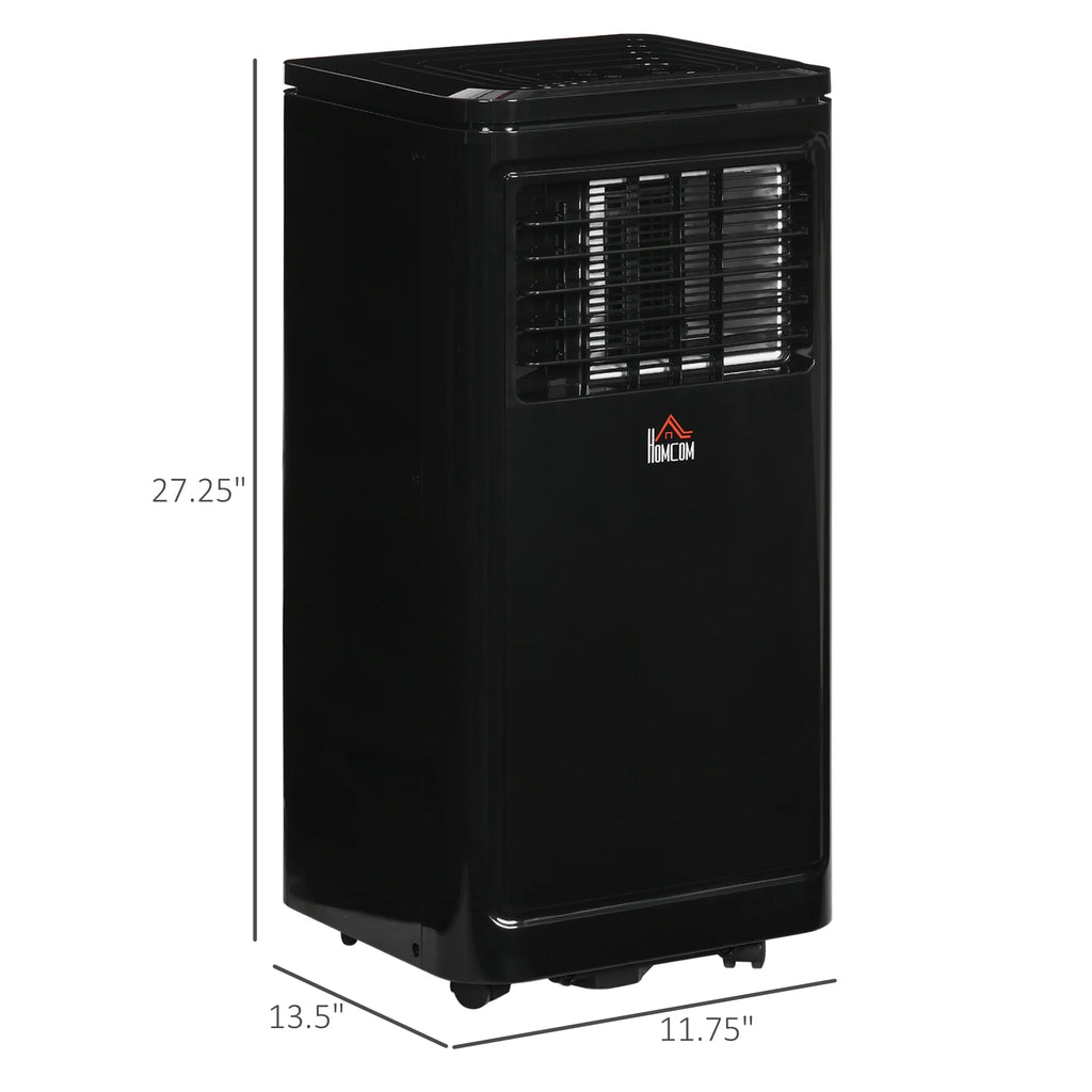 HOMCOM 8,000 BTU Portable Air Conditioner Fan with Remote for Rooms Up to 344 Sq. Ft., Evaporative Cooler, Home AC Unit with Dehumidifier, Black