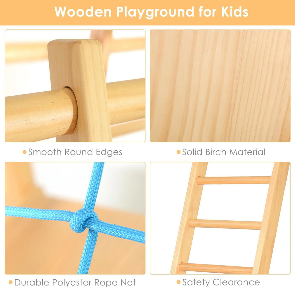 LALAHO 7-in-1 Indoor Playground Kids Playground Climbing Toys for Toddlers, Indoor Jungle Gym for Toddlers