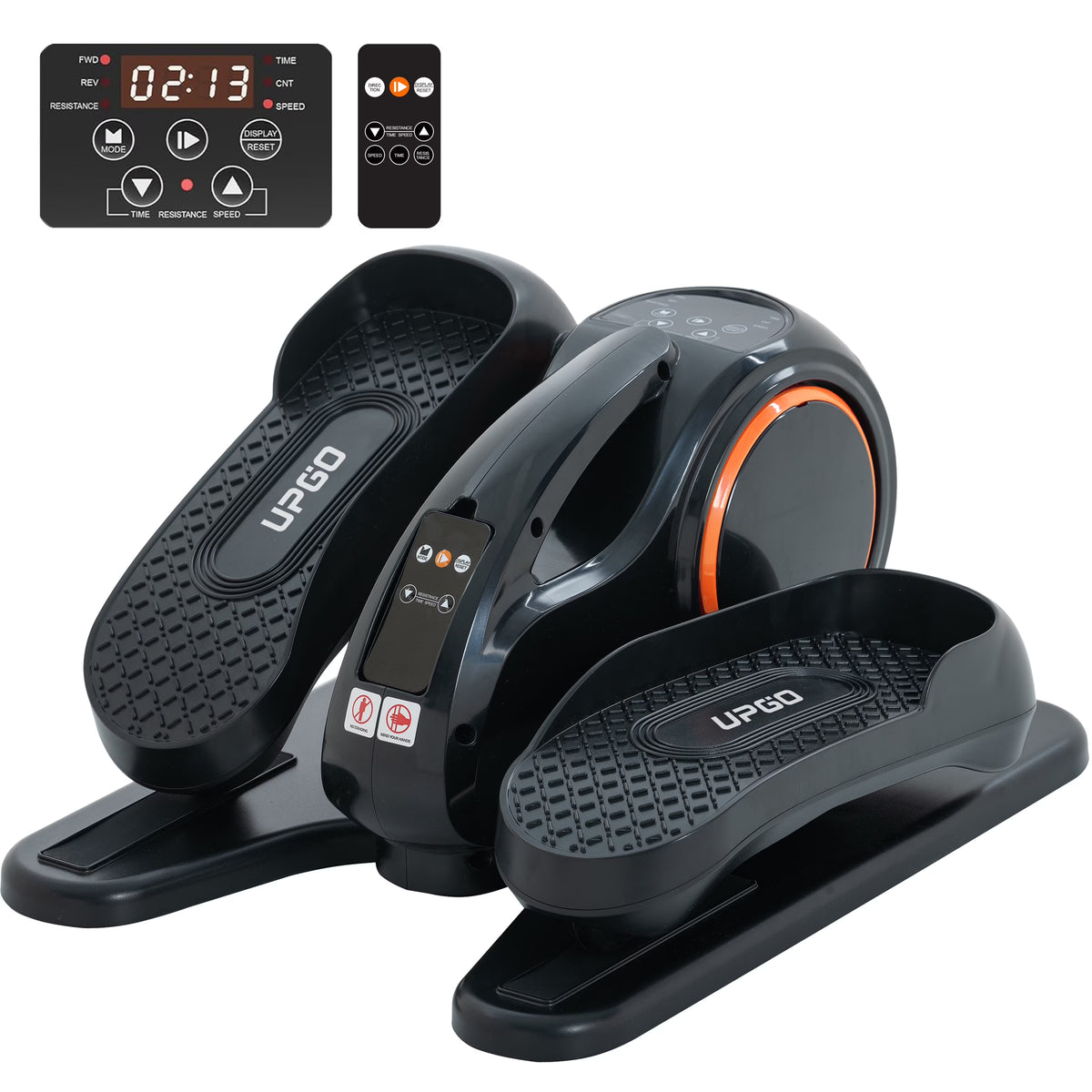 UPGO Under Desk Ellipticals Electric, Elipse Leg Pedal Exerciser for Seniors Fully Assembled, Seated Pedal Exerciser with Remote Control & Non-Slip Pedals