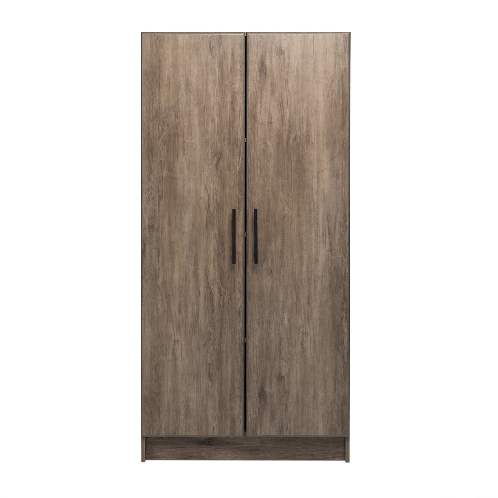 Prepac Adjustable Shelves Cabinet - Functional Tall Garage Table, 16"D x 32"W x 65"H Freestanding Garage Cabinet with 2-Doors, Light Gray - GES-3264