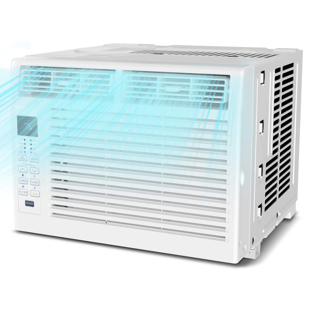 KISSAIR 10,000 BTU U Shaped Window Air Conditioner with Remove Control , for Room AC Unit 6 Modes &3 Fan Modes , Cools up to 450 Sq. Ft