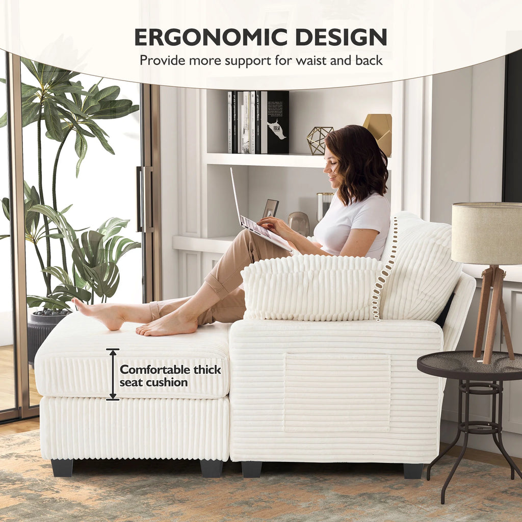 BedLuxury Oversized Accent Chair with Ottoman for Living Room,  Single Sleeper Sofa Armchair with 3 Pillows, Lounge Sofa Bed, Green
