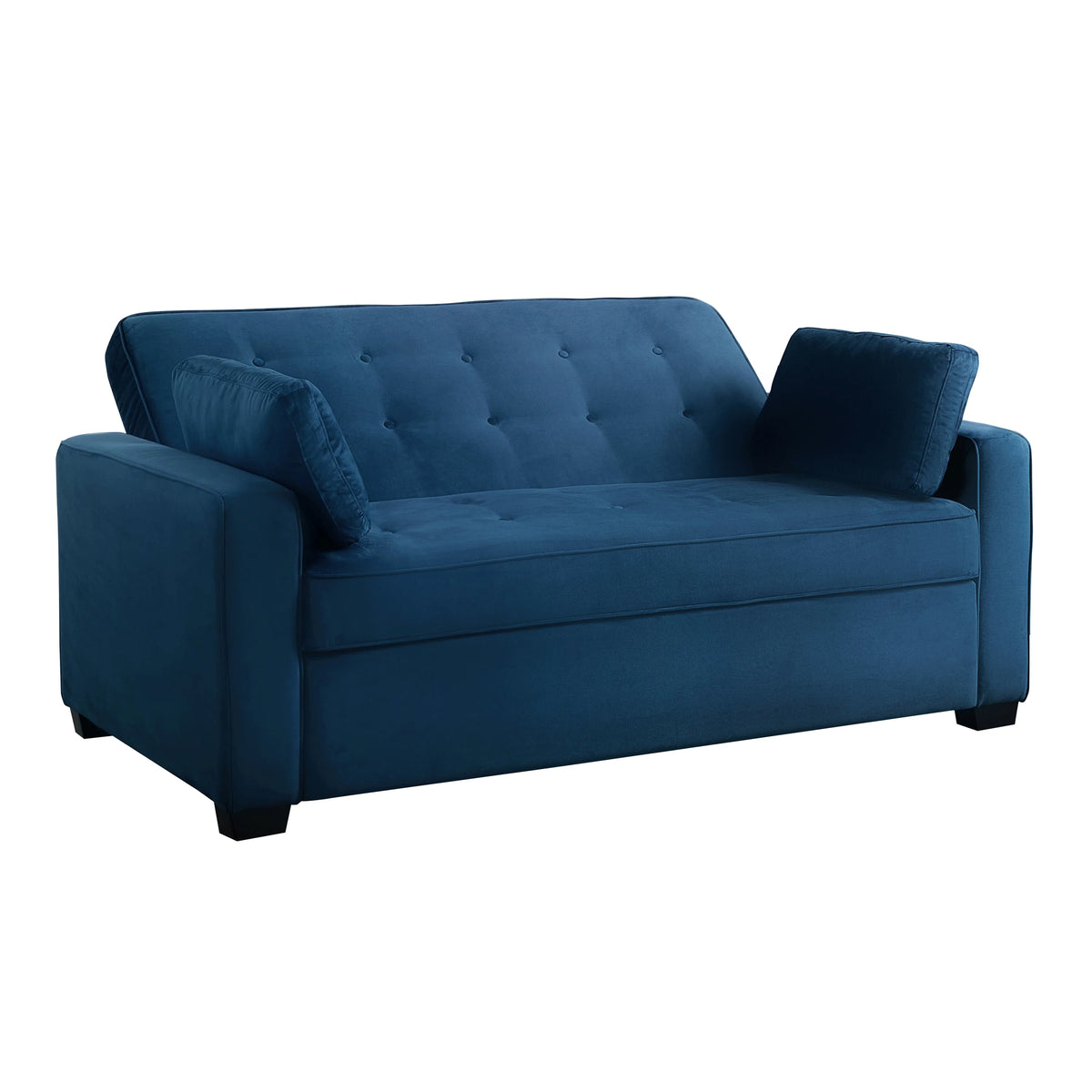 Serta Dream Convertibles Monroe Modern Polyester Convertible Queen Sofa Bed with Pillows Grey