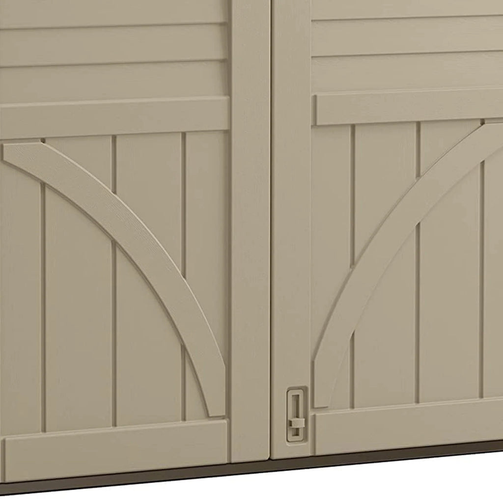 Suncast 34 Cubic ft Horizontal Compact Outdoor Storage Shed, Sand