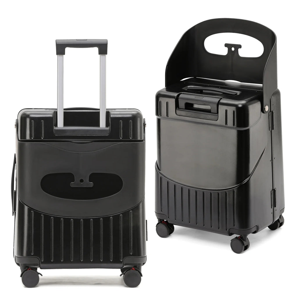 22 Inch TSA Lock Luggage with for Kids& Adult,Check in Lockable Spinner Wheels Free Luggage Cover and Safety Seatbelt Travel Suitcase