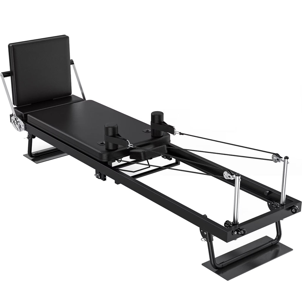 GIKPAL 92" Foldable Pilates Reformer Machine for Home Gym,Balanced Body Pilates Exercise Equipment with Jump Board